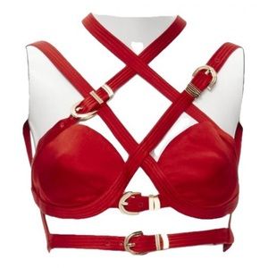 Versace Strappy Harness Corset Top Bustier🖤BLACK 🖤⚜️GOLD⚜️BUCKLE HARDWARE-SOLD